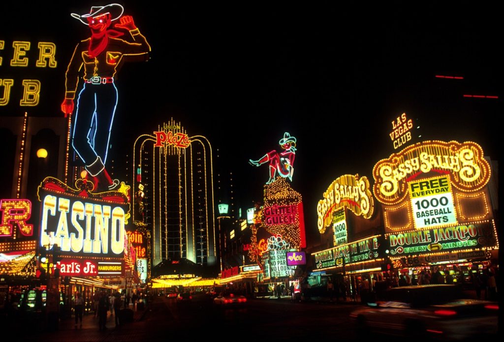 The famous 6.8km strip of kitsch and bawdy hotels that have become the symbol of Vegas.