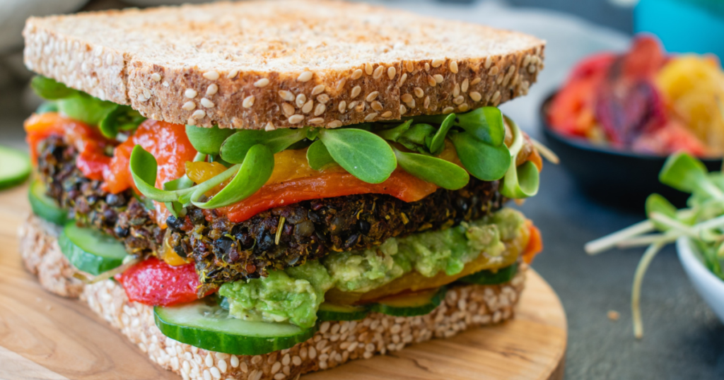 vegan sandwich prepared for vegan traveling
