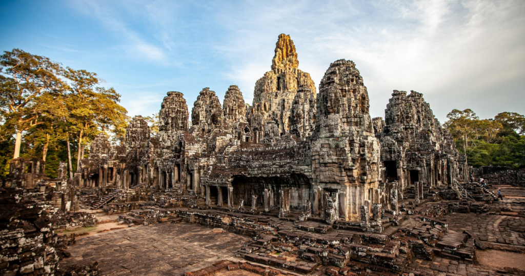 Ancient Ruin and histoy sight Angkor Wat in Krong Siem Reap, Cambodia
