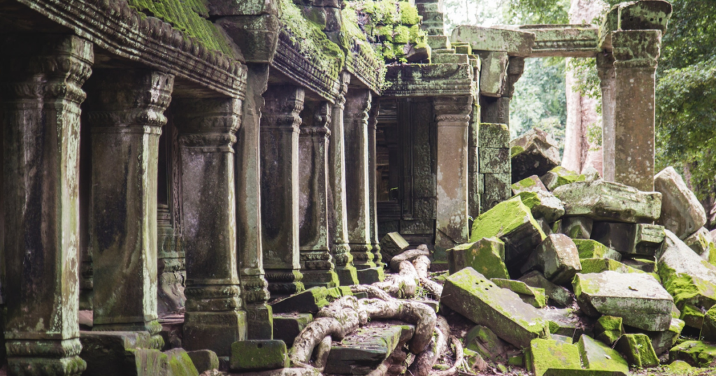Ancient Ruin and historical Sight Ta Prohm Temple, Cambodia