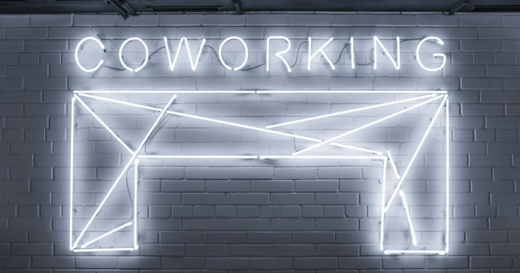 Coworking neon sign 