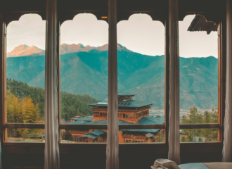 Window view in Bhutan