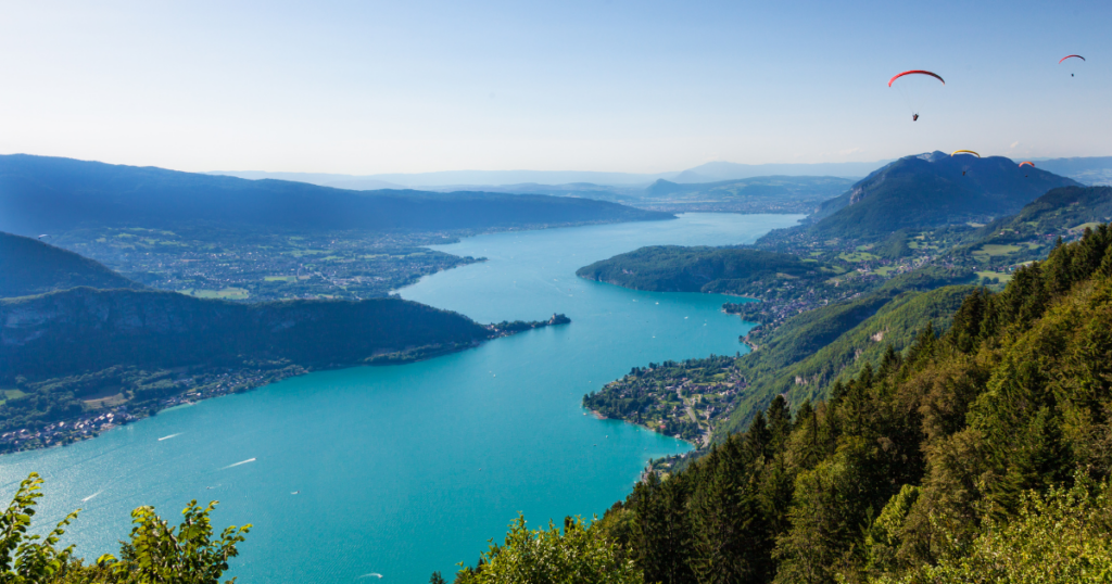 Active Holiday Ideas in the French Alps: Paragliding at Lake Annecy