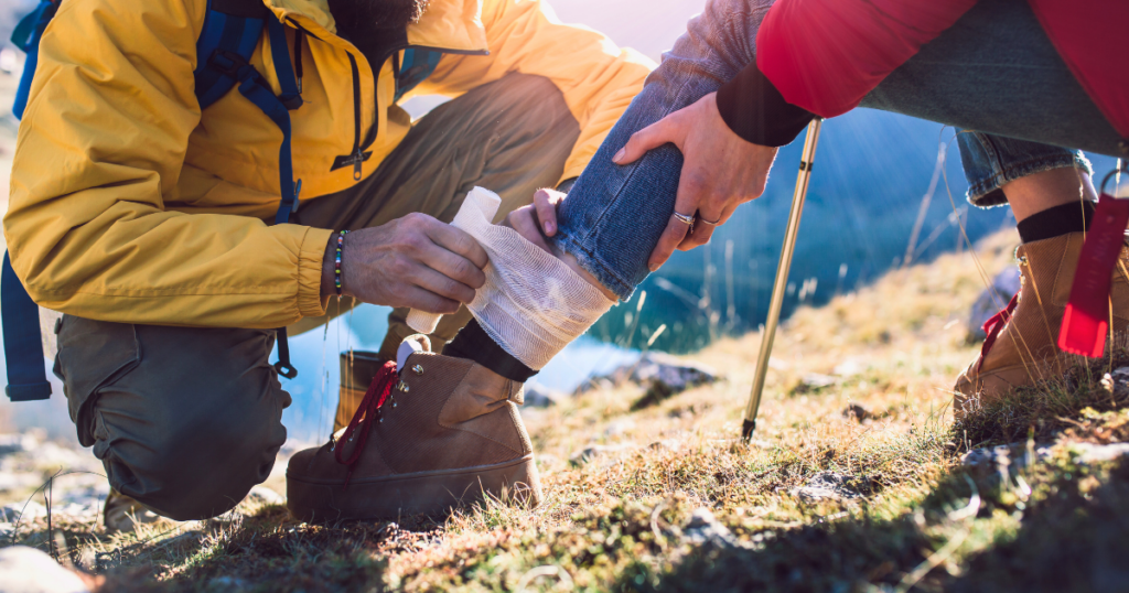 How to pack for a hike: A basic first aid kit should include items such as bandages, antiseptic wipes, antibiotic ointment, pain relievers, and specific medication you or your hiking partners may need