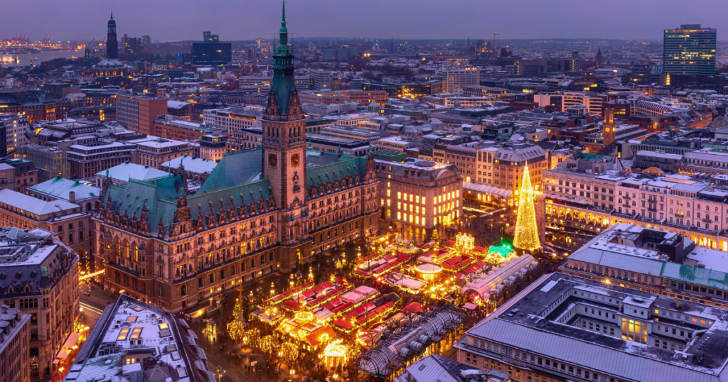 Rathausmarkt Christmas Market in Hamburg