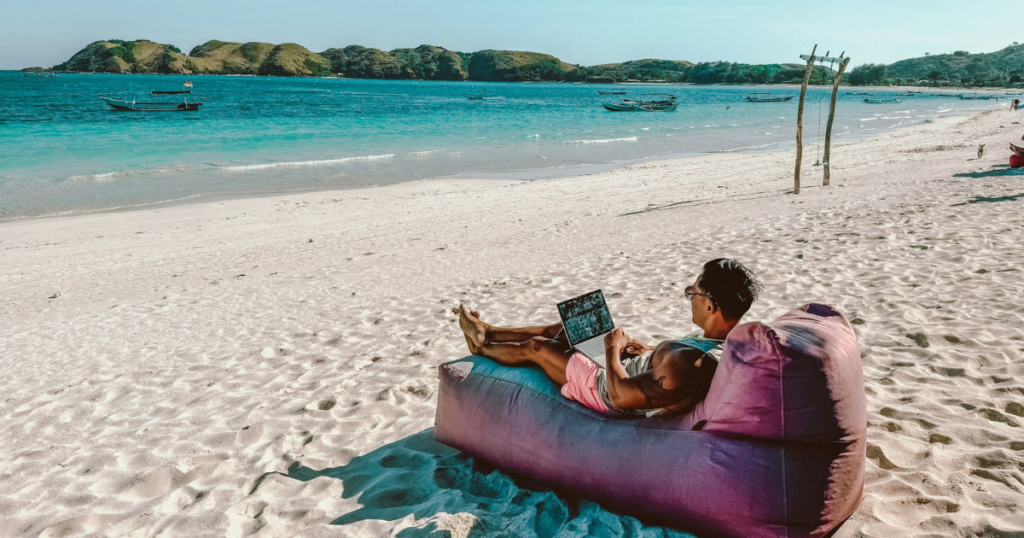 coworking at the beach