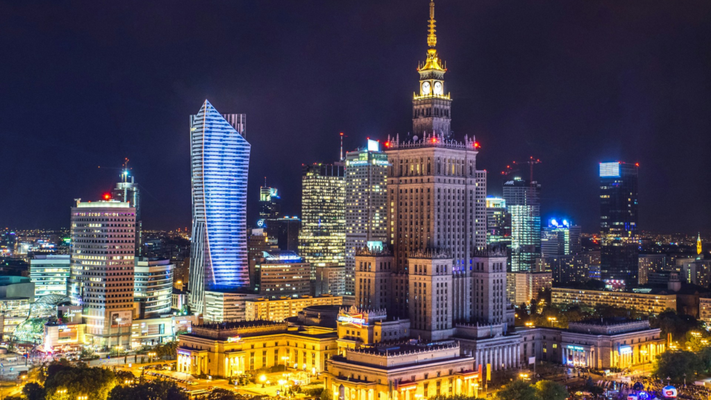 Warsaw Skyline and City View